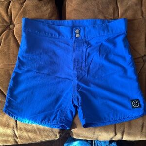 Blue swim shorts
